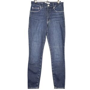 GOOD AMERICAN GLC899T Good Legs Crop Skinny Stretch Denim Blue Jeans SIZE 4 / 27